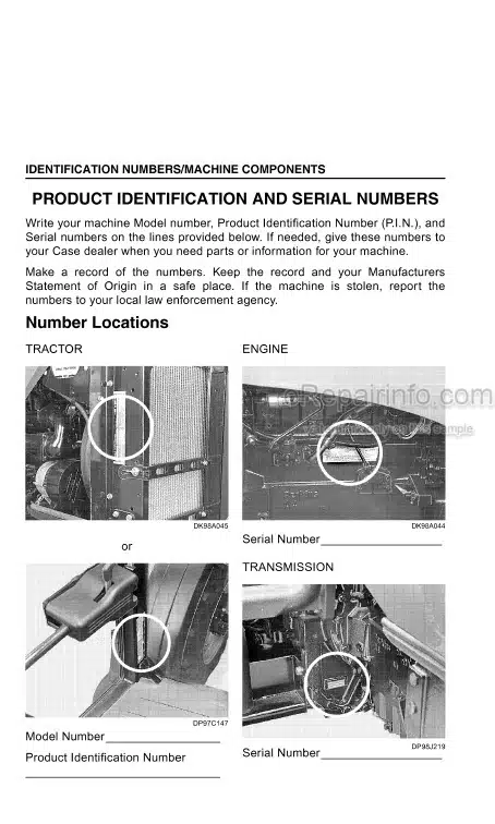 Photo 7 - Case IH MX80C MX90C MX100C Operators Manual And Supplements Tractor