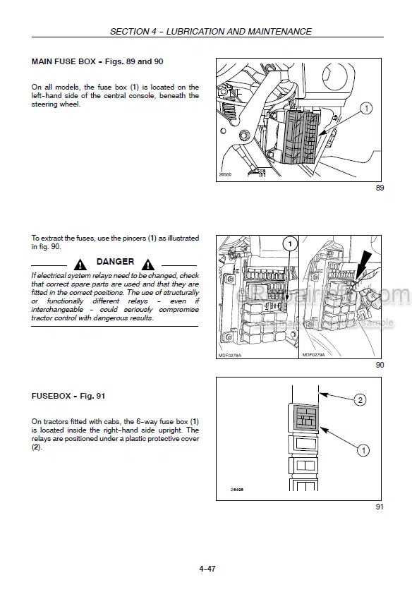 Photo 7 - Case IH Quantum 65C 75C 85C 95C Operators Manual Tractor ZCJB12002-