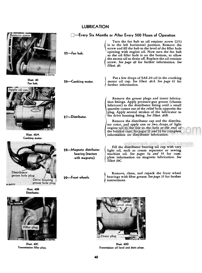 Photo 6 - Case IH Super C Operators Manual Tractor