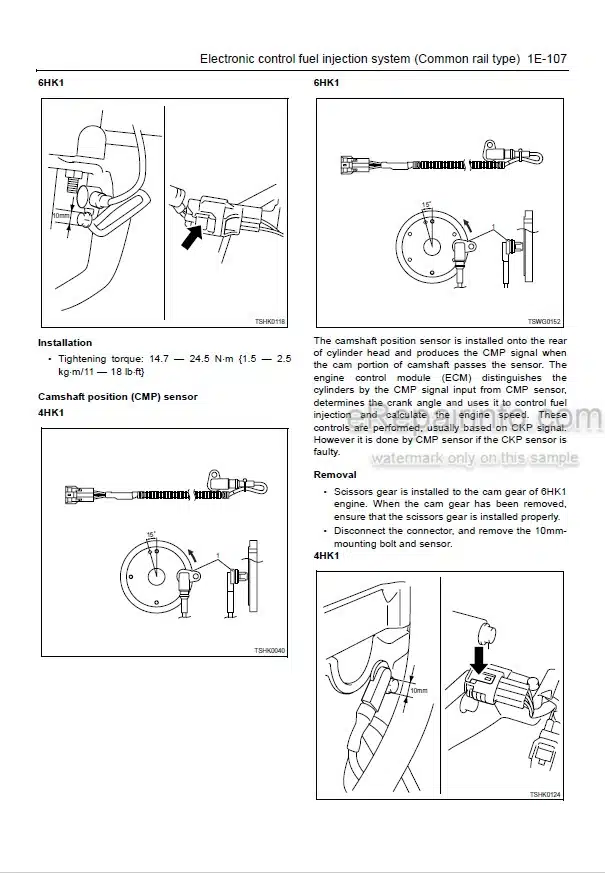 Photo 6 - Hitachi 6WG1 Engine Manual Engine Engine Electronic Control And Fuel Injection System