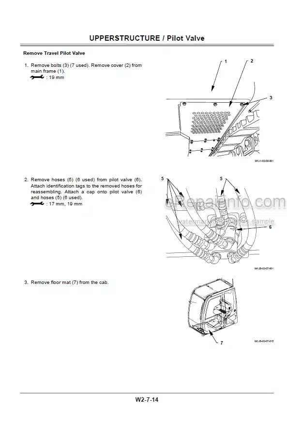 Photo 6 - Hitachi Zaxis 200-3 240-3 270-3 Class Technical Manual Excavator