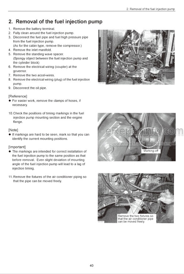 Photo 3 - Yanmar EF312T EF352T Technical Manual Diesel Tractor