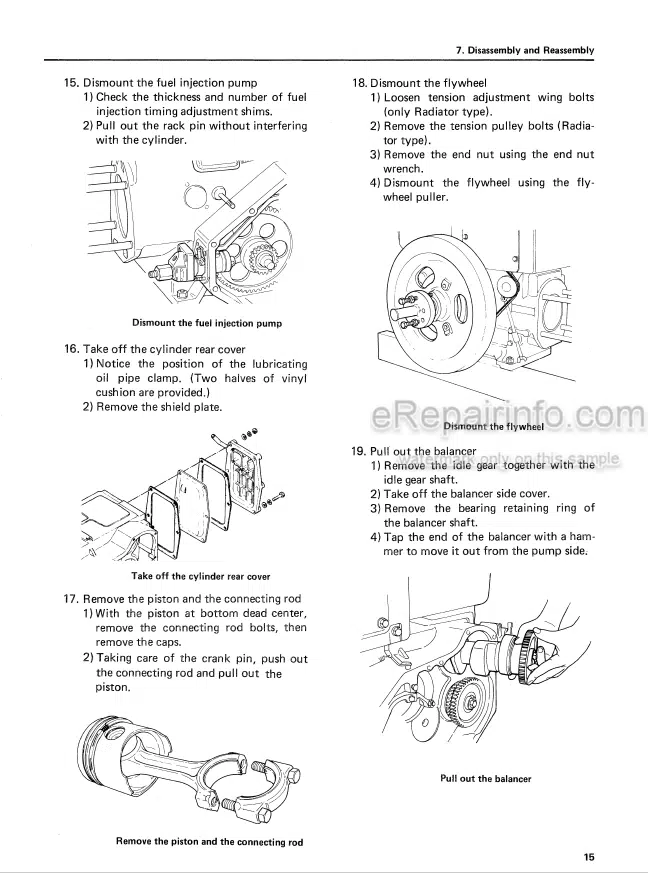 Photo 6 - Yanmar YPD-MP2 YPD-MP4 Service Manual Fuel Injection Equipment