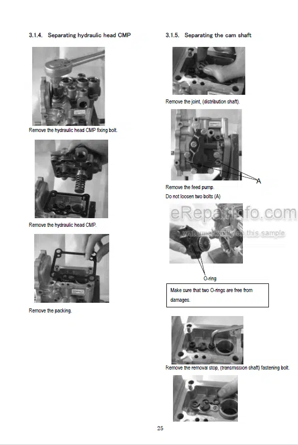 Photo 7 - Yanmar TS190 TS190R TS230 TS230R Service Manual Diesel Engine