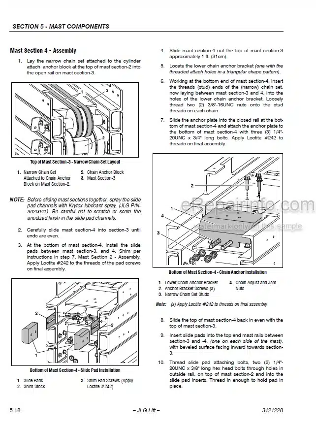 Photo 5 - JLG 10MSP Service And Maintenance Manual Vertical Lift
