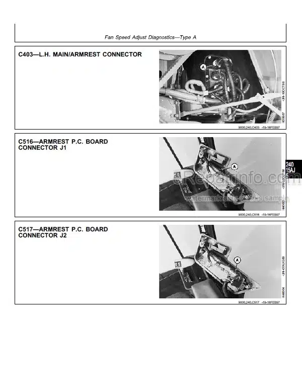 Photo 6 - John Deere Sidehill 9500 Repair Operation And Tests Manual Combine