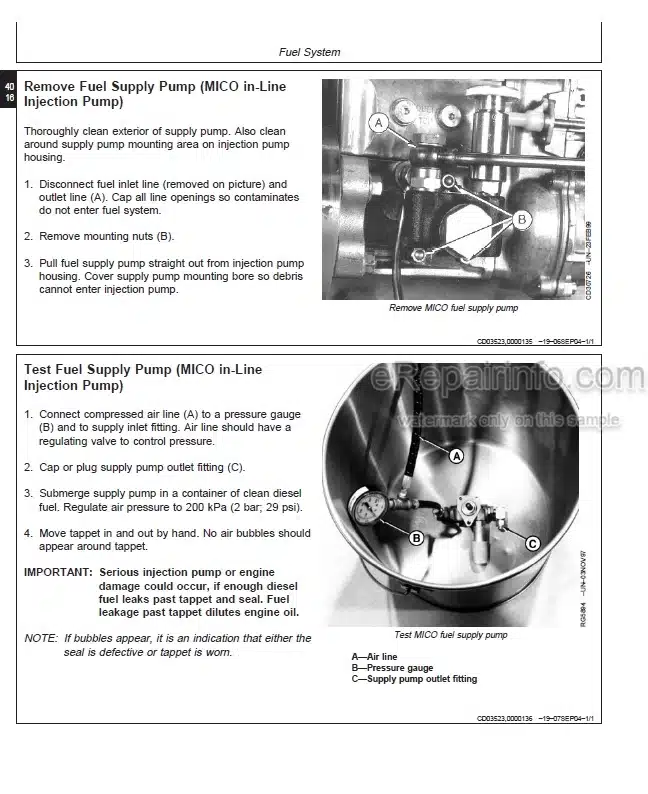 Photo 1 - John Deere Powertech 2.9 L Repair Manual Diesel Engine