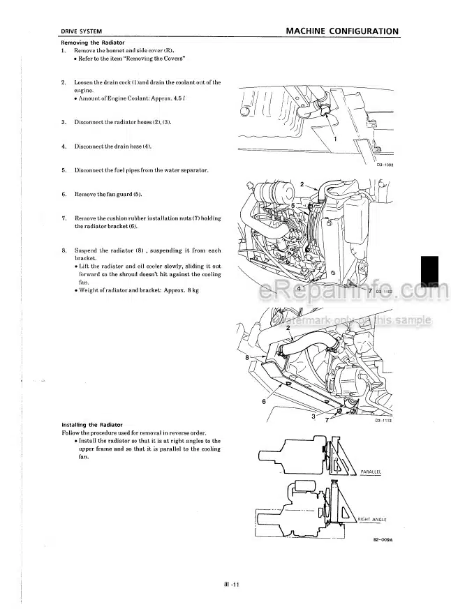Photo 4 - Takeuchi TB020 Workshop Manual Compact Excavator 1203001