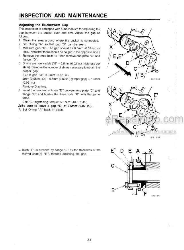 Photo 6 - Takeuchi TB045 Operators Manual Compact Excavator