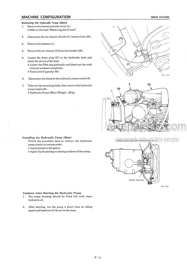 Photo 2 - Takeuchi TB045 Workshop Manual Compact Excavator 1453001-