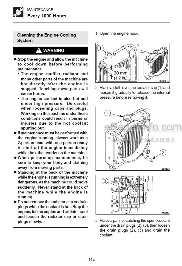 Photo 10 - Takeuchi TB108 Operators Manual Compact Excavator 10811300-