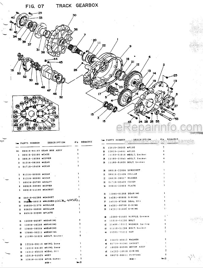 Photo 5 - Takeuchi TB1400 Parts Catalog Excavator Engine