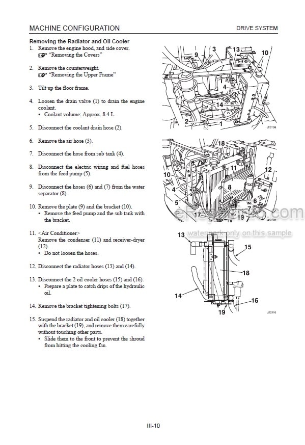 Photo 9 - Takeuchi TB153FR Workshop Manual Compact Excavator 15820004-