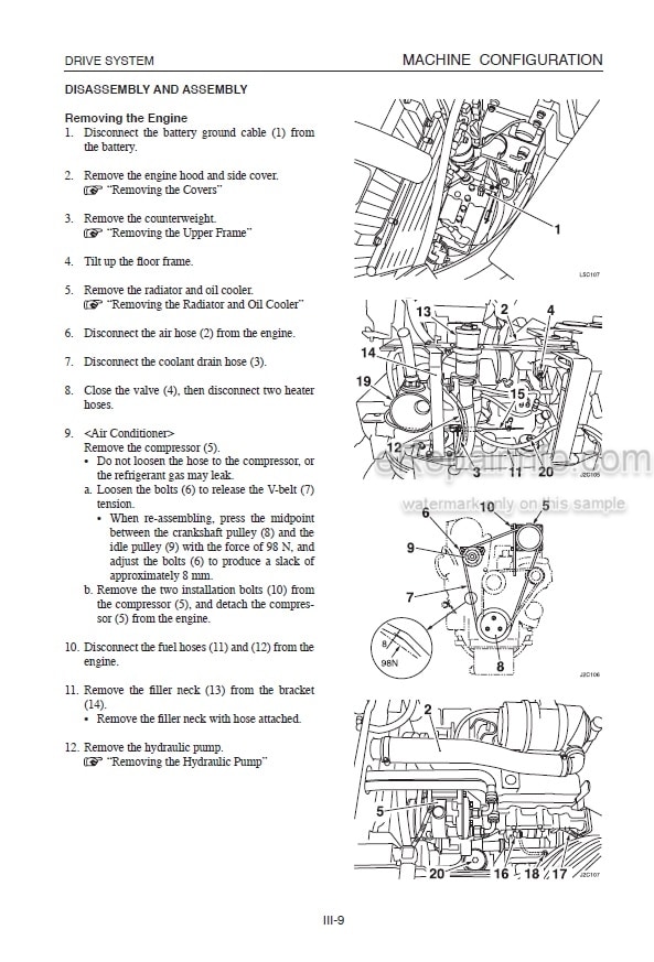 Photo 3 - Takeuchi TB153FR Workshop Manual Compact Excavator 15830001-