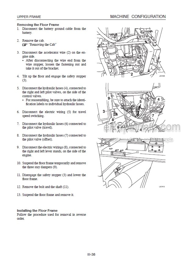 Photo 3 - Takeuchi TB153FR Workshop Manual Compact Excavator 158300001-