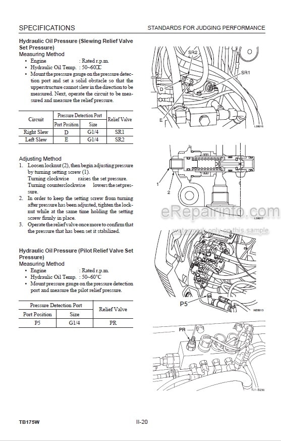 Photo 2 - Takeuchi TB175W Workshop Manual Compact Excavator 17520003-