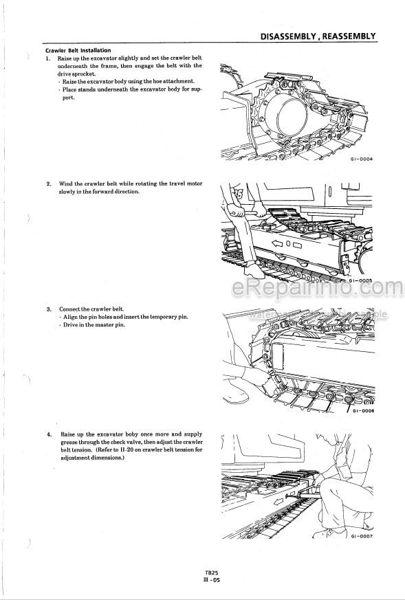 Photo 12 - Takeuchi TB25 Workshop Manual Compact Excavator