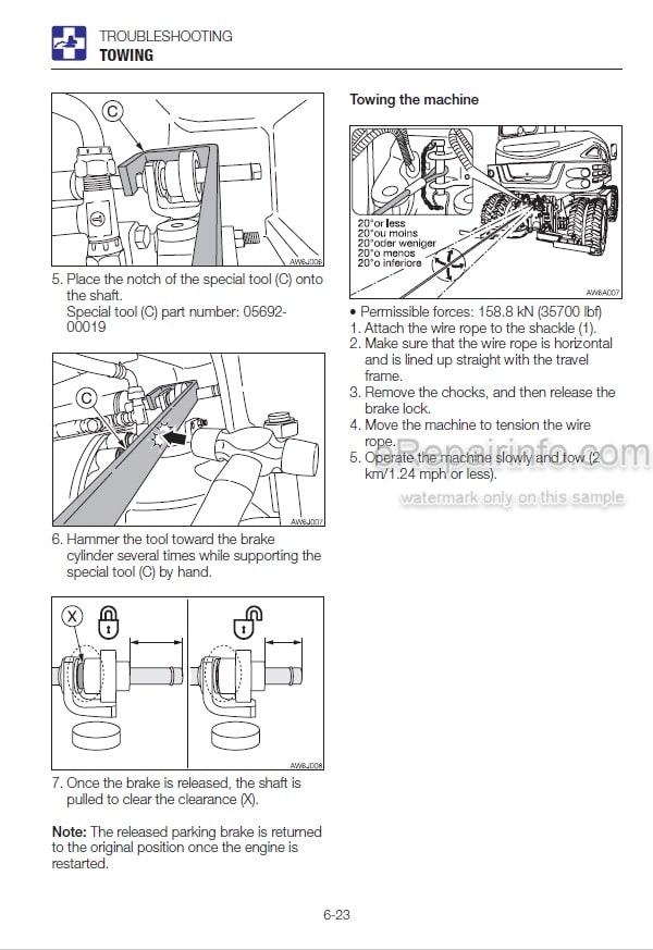 Photo 7 - Takeuchi TB290 Operators Manual Hydraulic Excavator 185100001- 190200001-