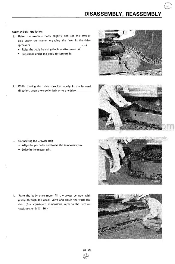 Photo 4 - Takeuchi TB45 Workshop Manual Compact Excavator