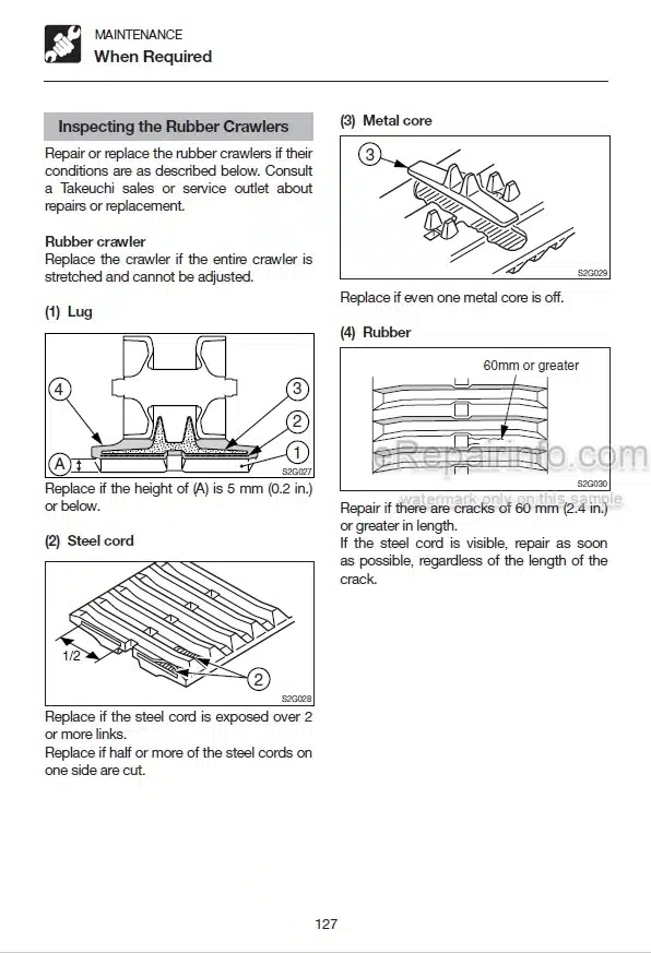 Photo 6 - Takeuchi TCR50 Operators Manual Dump Carrier 305200010-