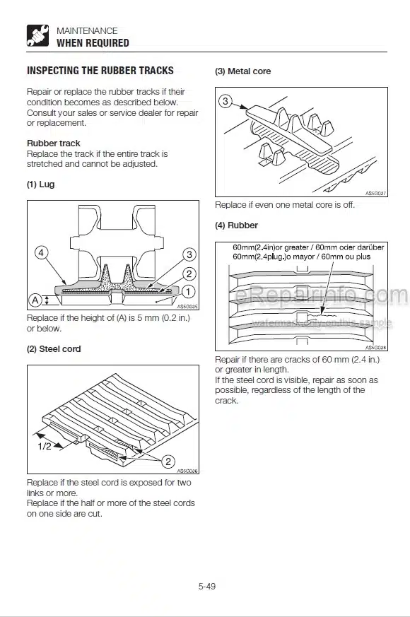 Photo 6 - Takeuchi TL26 Operators Manual Crawler Loader 2620186-