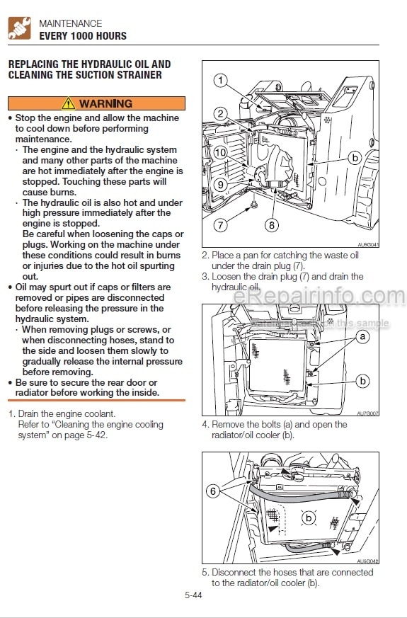 Photo 5 - Takeuchi TL10 TL12 Operators Manual Track Loader 201000002- 201200003-