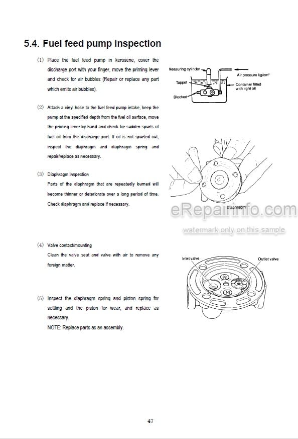 Photo 4 - Yanmar YPES-ML Service Manual Fuel Injection Equipment
