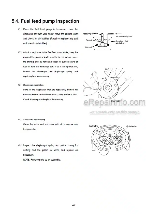 Photo 1 - Yanmar YPES-ML Service Manual Fuel Injection Equipment