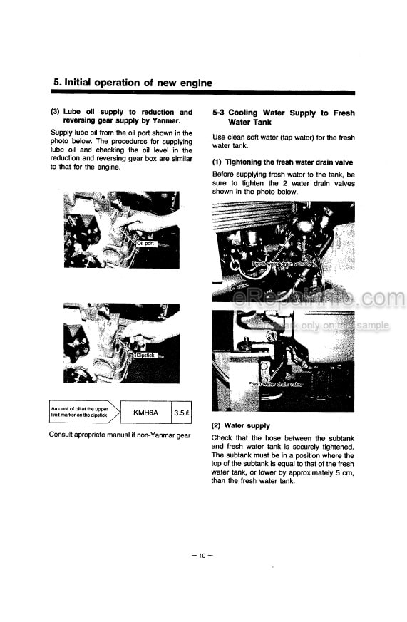 Photo 7 - Yanmar 6LYA-STP 6LY2A-STP Operation Manual Marine Diesel Engine