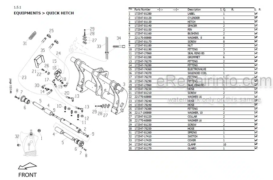 Photo 6 - Yanmar SV08-1 Parts Catalog Excavator