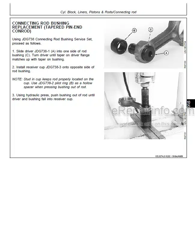 Photo 6 - John Deere 3225C 3235C 3245C Technical Manual Lightweight Fairway Mower TM2105