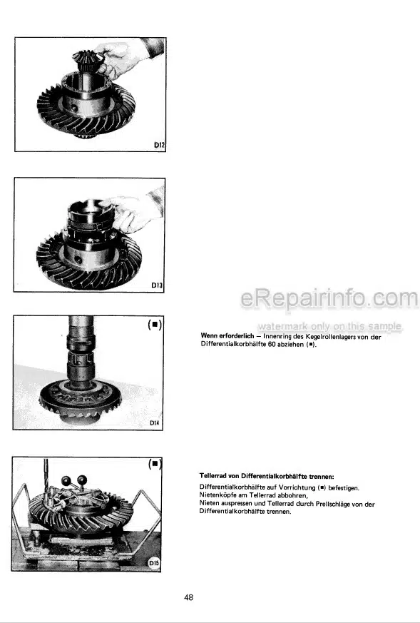 Photo 6 - Komatsu 50E 60E 70E Repair Manual Wheel Loader Transmission G426 2974989M1