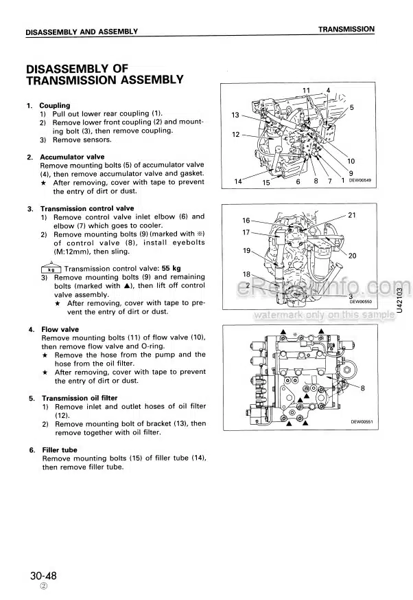 Photo 5 - Komatsu Avance WA470-3 Shop Manual Wheel Loader SEBM006307 SN 50001-