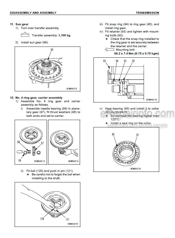 Photo 6 - Komatsu Galeo WA430-6 KA Spec Shop Manual Wheel Loader SEN00837-03D SN 65001-