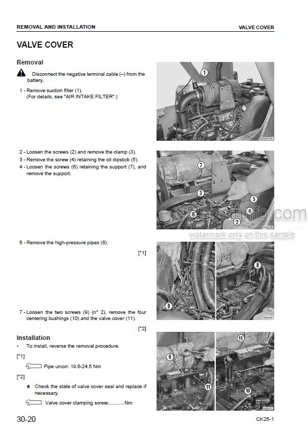 Photo 5 - Komatsu CK25-1 Shop Manual Crawler Skid Steer Loader WEBM007000 SN F00003-