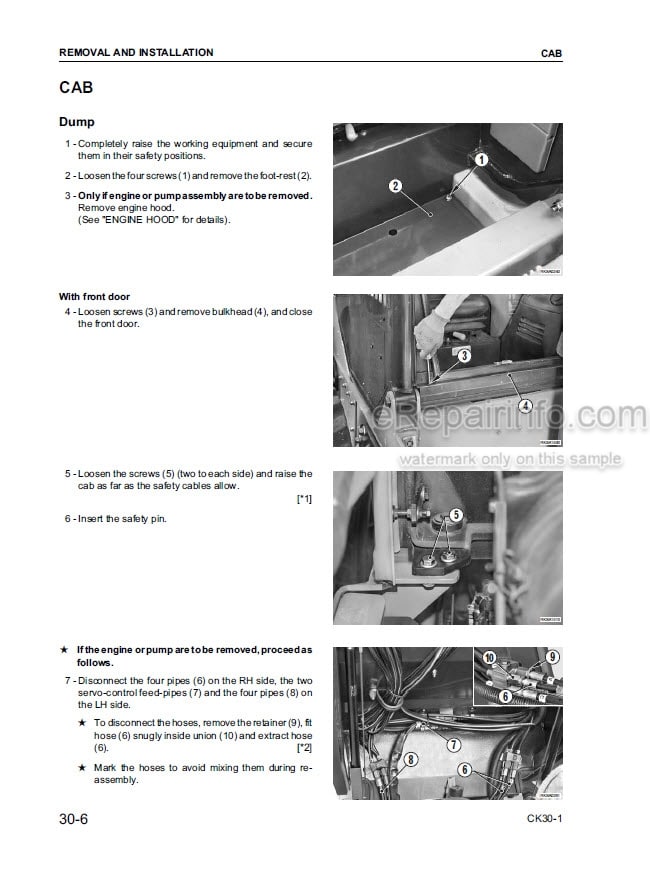 Photo 4 - Komatsu CK30-1 Shop Manual Compact Track Loader CEBM017100D SN A30001-