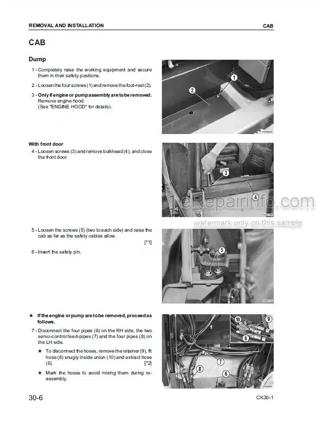 Photo 5 - Komatsu CK30-1 Shop Manual Compact Track Loader CEBM017100D SN A30001-