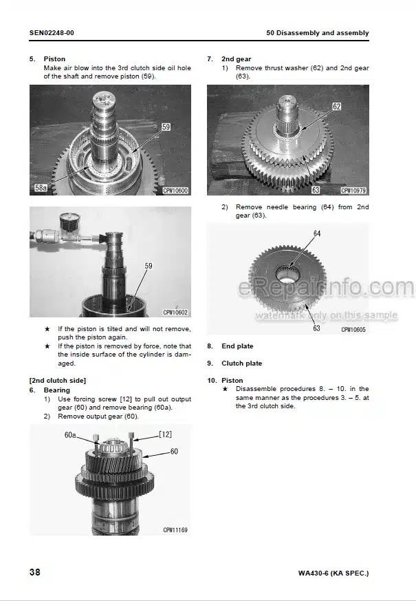 Photo 7 - Komatsu Avance WA900L-3 Shop Manual Wheel Loader SEBM035704 SN 52001-