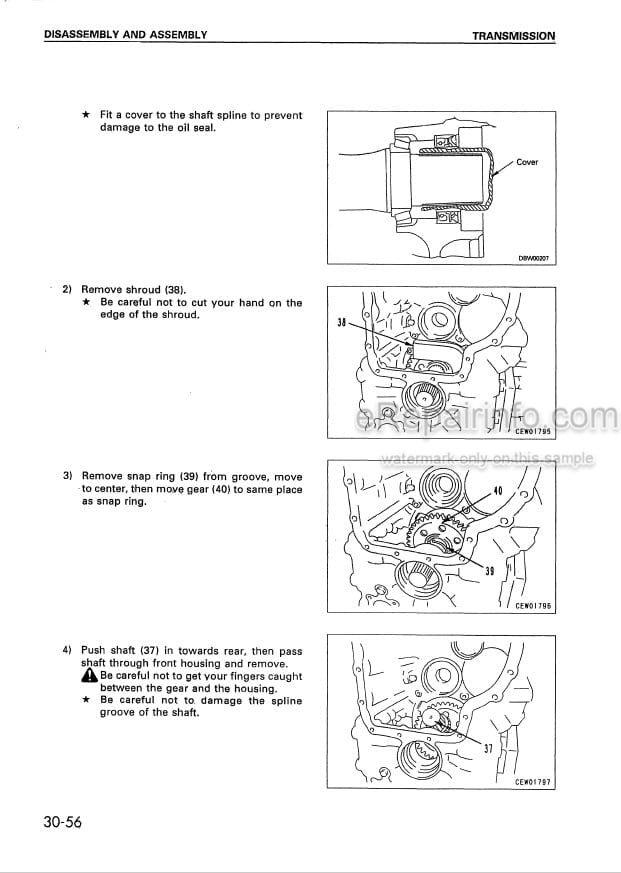 Photo 7 - Komatsu WA120L-3MC Shop Manual Wheel Loader SEBM021800 SN 54104-