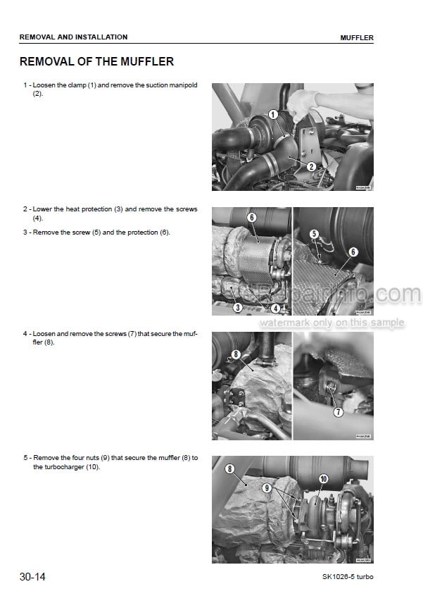 Photo 7 - Komatsu SK1020-5N SK1020-5NA Shop Manual Skid Steer Loader CEBM013902 SN A60001- A70001