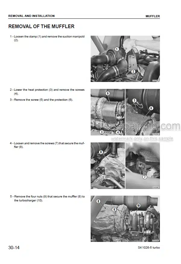Photo 1 - Komatsu SK1026-5 Turbo Shop Manual Skid Steer Loader WEBM006000 SN 37CTF50001-