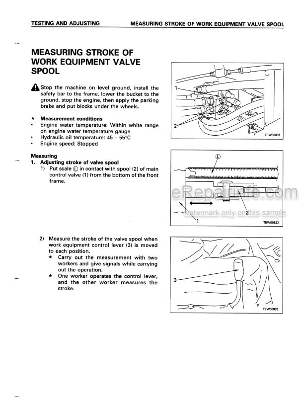 Photo 6 - Komatsu WA120L-3MC Shop Manual Wheel Loader SEBM021800 SN 54104-