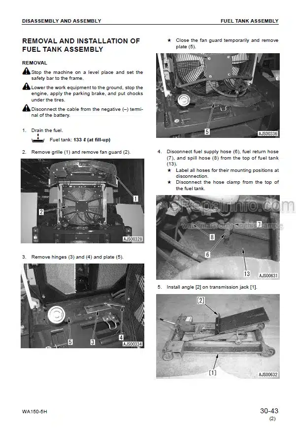 Photo 6 - Komatsu WA180PT-3 Shop Manual Parallel Tool Carrier SEBM016700 SN 50001-
