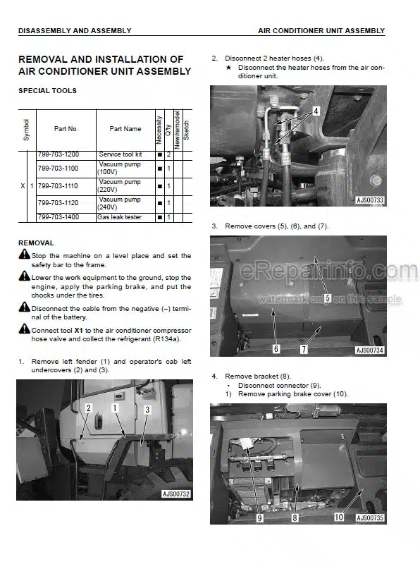 Photo 11 - Komatsu WA150PZ-5 Shop Manual Wheel Loader VEBM420100 SN H50051-