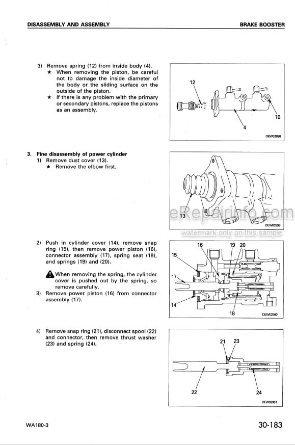 Photo 1 - Komatsu WA180-3 EU Spec Shop Manual Wheel Loader SEBM011900 SN 53001-