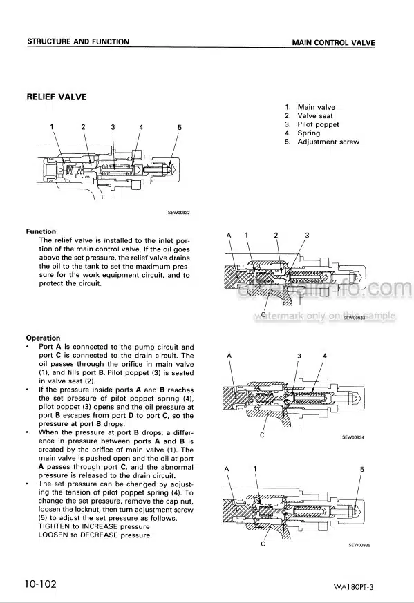Photo 12 - Komatsu WA180PT-3 Shop Manual Parallel Tool Carrier SEBM016700 SN 50001-