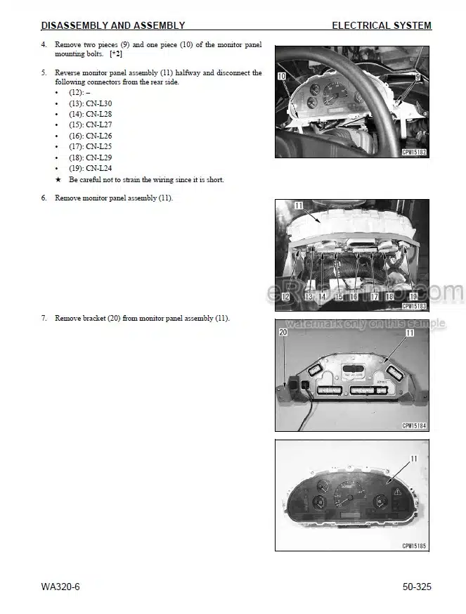 Photo 3 - Komatsu WA320-6 Shop Manual Wheel Loader CEBM022801 SN A35001-