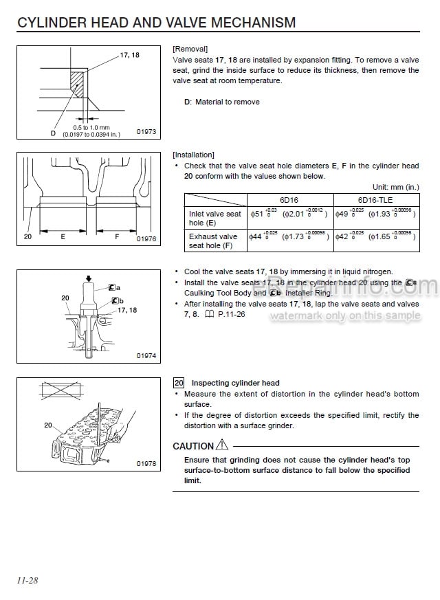 Photo 5 - Mitsubishi 6D16-TL Service Manual Diesel Engine For Forklift 99799-78100