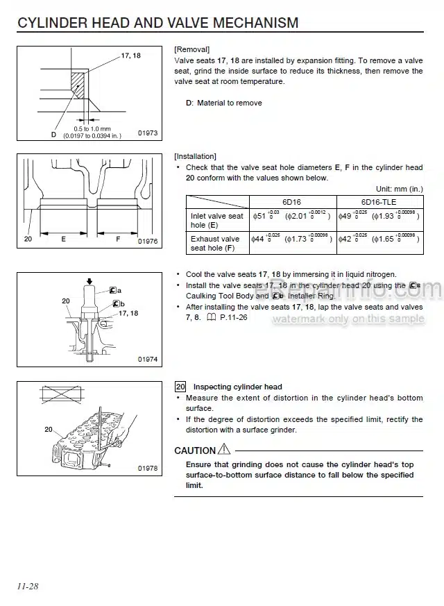 Photo 3 - Mitsubishi 6D16-TL Service Manual Diesel Engine For Forklift 99799-78100