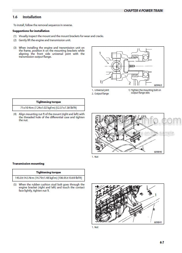 Photo 6 - Mitsubishi FD70NM Service Manual Forklift Chassis And Mast 99709-7C100